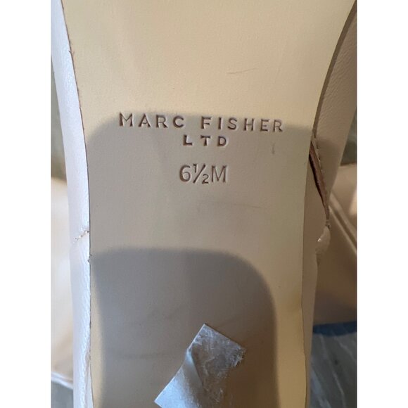 Marc Fisher LTD Georgiey Pointed Toe Knee ivory leather High Boots size 6.5 - Picture 8 of 9